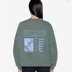 ANINE BING CODY SWEATSHIRT BING LIVE IN GREEN